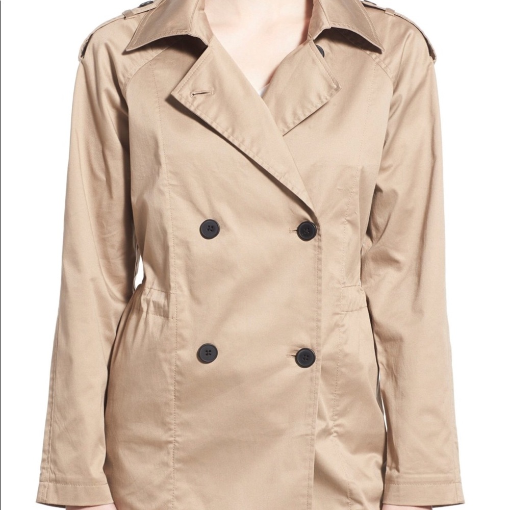 Leith tan trench coat